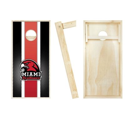 Lawn Games |  Miami Redhawks Striped Outdoor Cornhole Board Set Lawn Games Lawn Games