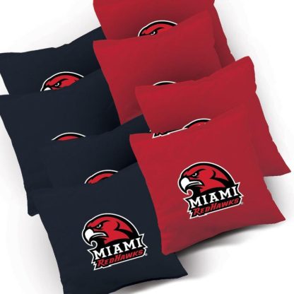 Lawn Games |  Miami Redhawks Striped Outdoor Cornhole Board Set Lawn Games Lawn Games