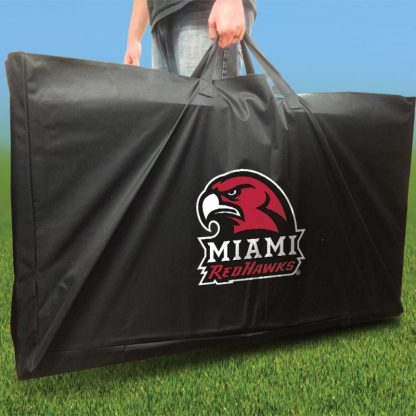 Lawn Games |  Miami Redhawks Striped Outdoor Cornhole Board Set Lawn Games Lawn Games