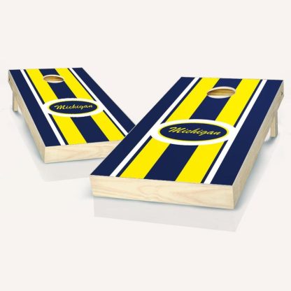 Lawn Games |  Michigan Stripe Cornhole Board Outdoor Game Set Lawn Games Lawn Games