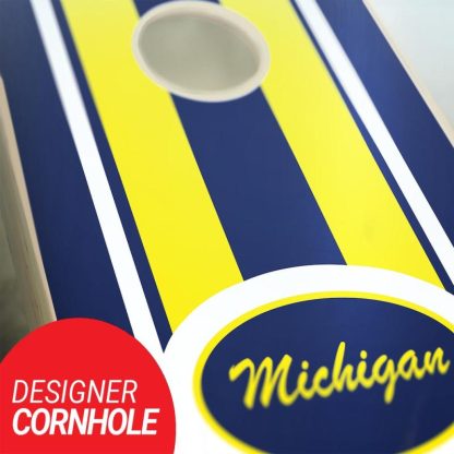 Lawn Games |  Michigan Stripe Cornhole Board Outdoor Game Set Lawn Games Lawn Games