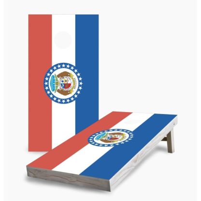 Lawn Games |  Missouri State Flag Cornhole Game (Choose Wraps or Boards) Lawn Games Lawn Games