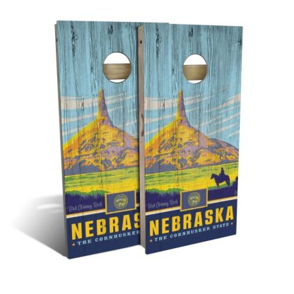 Lawn Games |  Nebraska State Pride Outdoor Cornhole Game (Choose Wraps or Boards) Lawn Games Lawn Games