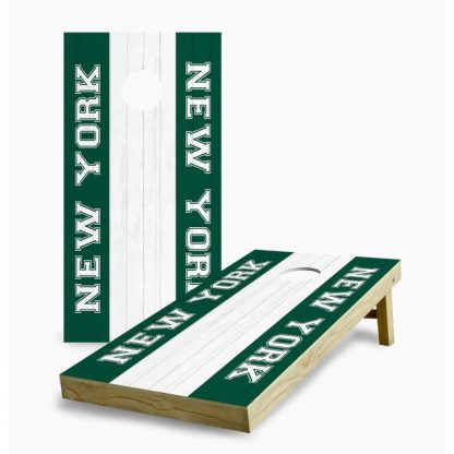 Lawn Games |  New York Jets Striped Cornhole Game (Choose Wraps or Boards) Lawn Games Lawn Games