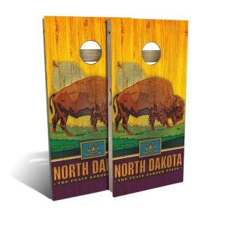 Lawn Games |  North Dakota State Pride Outdoor Cornhole Game (Choose Wraps or Boards) Lawn Games Lawn Games