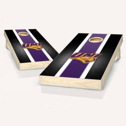 Lawn Games |  Northern Iowa Panthers Striped Outdoor Cornhole Board Set Lawn Games Lawn Games