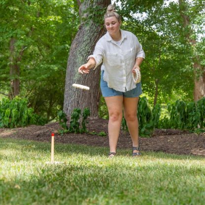 Lawn Games |  Outdoor Wood Ring Toss Game Set – 11″ x 11″ Lawn Games Lawn Games