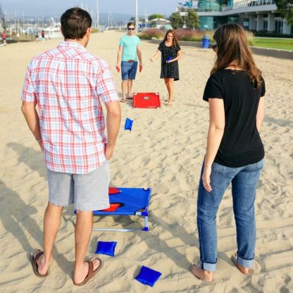 Lawn Games |  Portable PVC Framed CornHole Game Set with 8 Bean Bags and Carrying Case Lawn Games Lawn Games