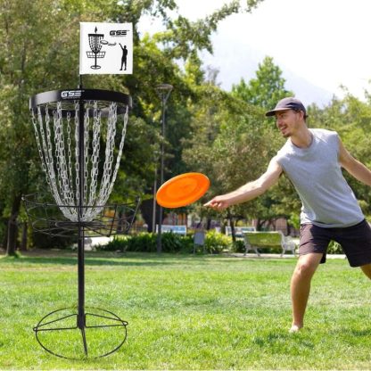 Lawn Games |  Professional Portable 24-Chain Disc Golf Targets Basket, PRO Disc Golf Practice Goal Baskets Lawn Games Lawn Games