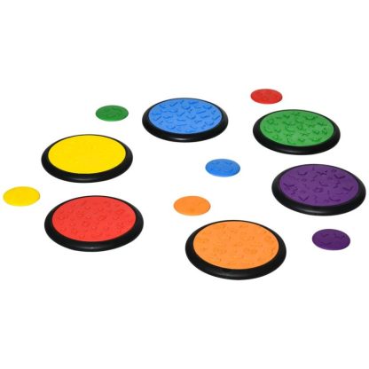 Lawn Games |  Qaba Blindfolded and Barefoot Tactile Discs, Sensory Discs for Kids, Sensory Toy Matching Game, Early Learning Toy for Ages 3-8 Lawn Games Blue