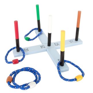 Lawn Games |  Rope Ring Toss Game – Multicolor – 16.25 x 16.25 x 8.5 Lawn Games Lawn Games