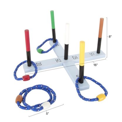 Lawn Games |  Rope Ring Toss Game – Multicolor – 16.25 x 16.25 x 8.5 Lawn Games Lawn Games