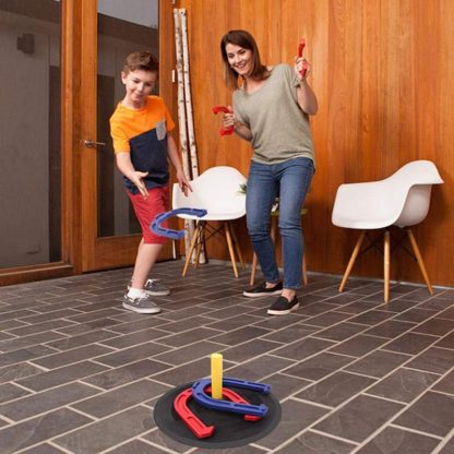 Lawn Games |  Rubber Horseshoe Game Set for Kids & Adults. Horseshoe Throwing Game for Indoor and Outdoor Playing – Rubber Horseshoe Set Lawn Games Lawn Games