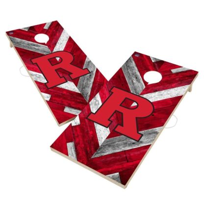 Lawn Games |  Rutgers University Scarlet Knights Cornhole Board Set – Herringbone Design Lawn Games Lawn Games