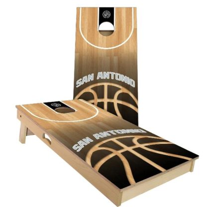 Lawn Games |  San Antonio Basketball Outdoor Cornhole Game (Choose Wraps or Boards) Lawn Games Lawn Games