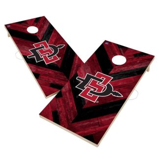 Lawn Games |  San Diego State Aztecs Cornhole Board Set – Herringbone Design Lawn Games Lawn Games