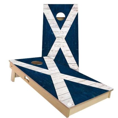 Lawn Games |  Scotland Flag Outdoor Cornhole Game (Choose Wraps or Boards) Lawn Games Lawn Games