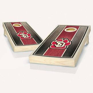 Lawn Games |  South Dakota Coyotes Stained Stripe Cornhole Board Set – Includes (8) Team Logo Bags + Optional Accessories Lawn Games Lawn Games