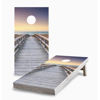 Lawn Games |  Sunrise Beach Boardwalk Cornhole Game (Choose Wraps or Boards) Lawn Games Lawn Games