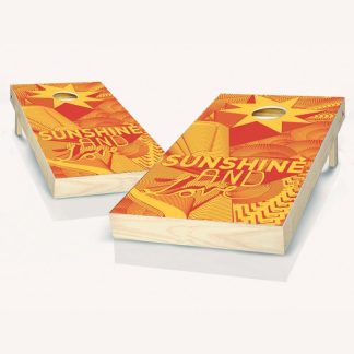 Lawn Games |  Sunshine and Love Cornhole Board Outdoor Game Set Lawn Games Lawn Games