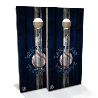 Lawn Games |  Tampa Bay Baseball Outdoor Cornhole Game (Choose Wraps or Boards) Lawn Games Lawn Games