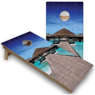 Lawn Games |  Tropical Paradise Outdoor Cornhole Set Lawn Games Lawn Games