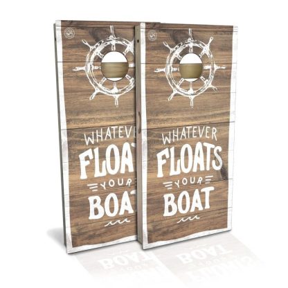 Lawn Games |  Whatever Floats Your Boat Outdoor Cornhole Game (Choose Wraps or Boards) Lawn Games Lawn Games