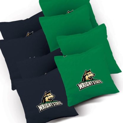 Lawn Games |  Wright State Striped Outdoor Cornhole Board Set Lawn Games Lawn Games