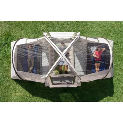 Outdoor Play |  10-Person Vacation Tent, with Shade Awning Outdoor Play Green