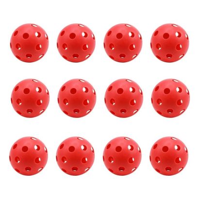 Outdoor Play |  12-Pack Indoor/Outdoor Plastic Hollow Practice Golf Balls, Airflow Training Golf Balls Outdoor Play Outdoor Play