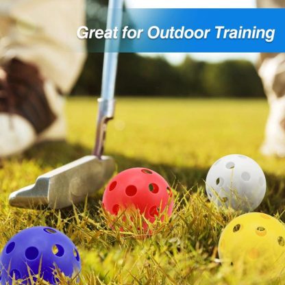 Outdoor Play |  12-Pack Indoor/Outdoor Plastic Hollow Practice Golf Balls, Airflow Training Golf Balls Outdoor Play Outdoor Play