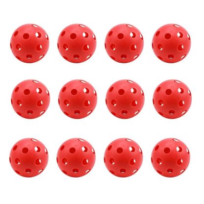 Outdoor Play |  12-Pack Indoor/Outdoor Plastic Hollow Practice Golf Balls, Airflow Training Golf Balls Outdoor Play Outdoor Play