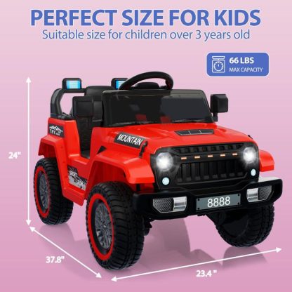 Outdoor Play |  12V Kids Ride on Truck Car, 4 Wheel Electric Vehicles Remote Control Outdoor Play Outdoor Play