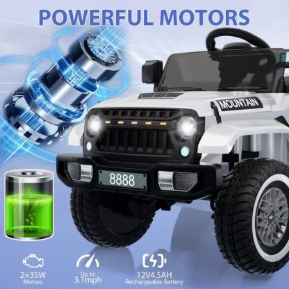 Outdoor Play |  12V Kids Ride on Truck Car, 4 Wheel Electric Vehicles Remote Control Outdoor Play Outdoor Play