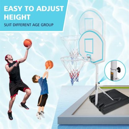 Outdoor Play |  3.1-4.7ft Outdoor Portable Poolside Swimming Pool Basketball Hoop System Outdoor Play Outdoor Play