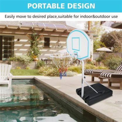 Outdoor Play |  3.1-4.7ft Outdoor Portable Poolside Swimming Pool Basketball Hoop System Outdoor Play Outdoor Play