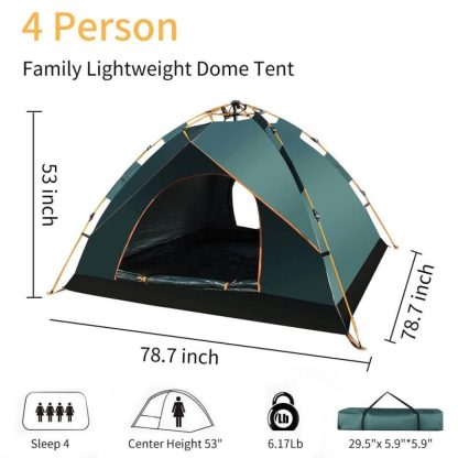 Outdoor Play |  4-person Ultralight Pop-Up Tent Camping Outdoor Family Hiking Shelter Outdoor Play Outdoor Play