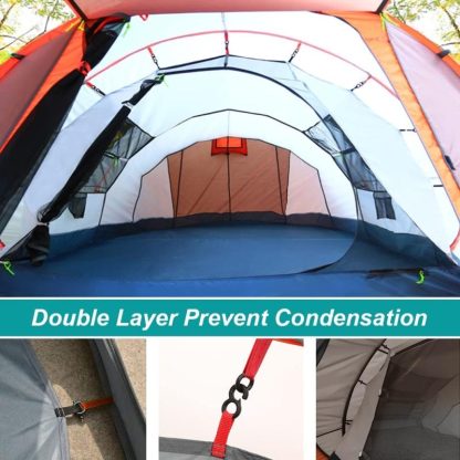 Outdoor Play |  6 Person Easy Pop Up Tents for Camping, Double Layer Instant Tent with Vestibule & Porch, Large Family Camping Hiking Tent Outdoor Play Outdoor Play