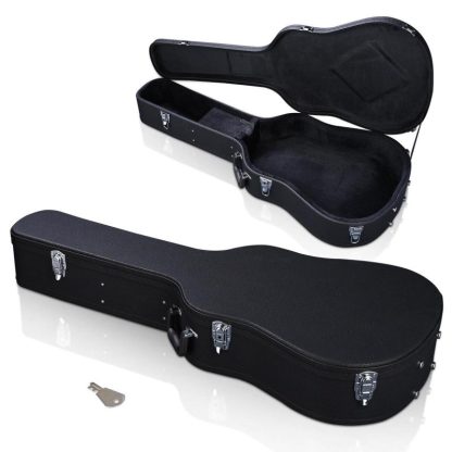 Outdoor Play |  Acoustic Guitar Hard Case Wooden Hard Shell Carrying Case with Lock Latch Key – One-size Outdoor Play Outdoor Play