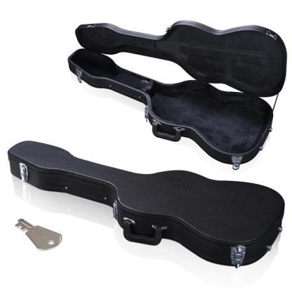 Outdoor Play |  Acoustic Guitar Hard Case Wooden Hard Shell Carrying Case with Lock Latch Key – One-size Outdoor Play Outdoor Play