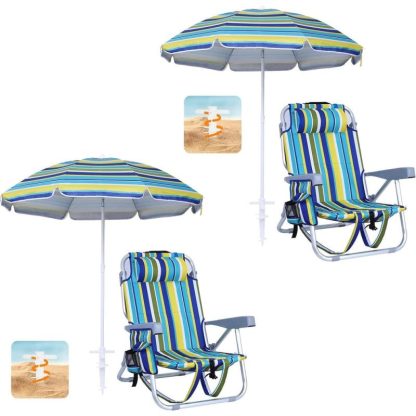 Outdoor Play |  Beach Chair, Beach Chair and Umbrella, Backpack Beach Chair Beach Chair for Adults with Umbrella and Cooler, Folding Chair Outdoor Play Outdoor Play