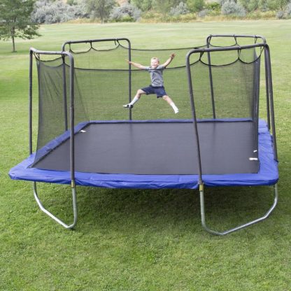 Outdoor Play |  Blue 15′ Square Trampoline with Enclosure Outdoor Play Outdoor Play