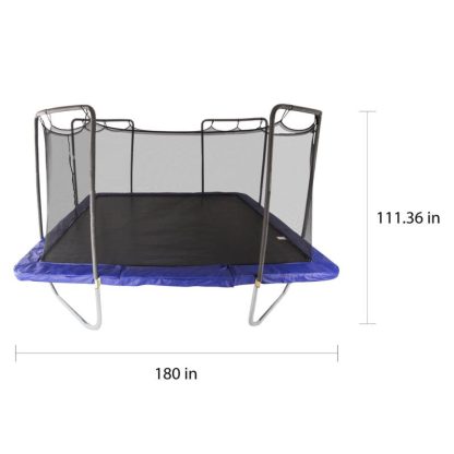 Outdoor Play |  Blue 15′ Square Trampoline with Enclosure Outdoor Play Outdoor Play