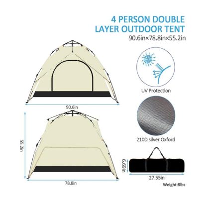 Outdoor Play |  Camping Dome Tent, Waterproof, Spacious, Portable Backpack Tent Outdoor Play Outdoor Play