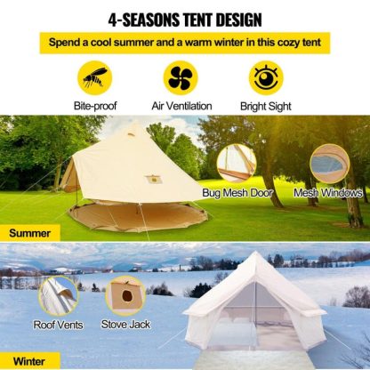 Outdoor Play |  Canvas Tent 4 Seasons Breathable 100% Cotton Canvas Yurt Tent – w/Stove Jack Outdoor Play Outdoor Play