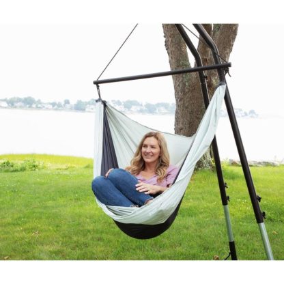 Outdoor Play |  Ceara Patio Hammock Swing Chair With Carrying Pouch Portable Outdoor Hammock Tree Swing Seat For Travel Camping – 55 x 39 inch Outdoor Play Creame Blue/Flame Blue/Mercury Blue/Yellow Blue