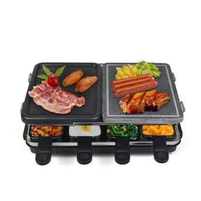 Outdoor Play |  Dual Raclette Table Grill with Non-Stick Grilling Plate & Cooking Stone Outdoor Play Outdoor Play