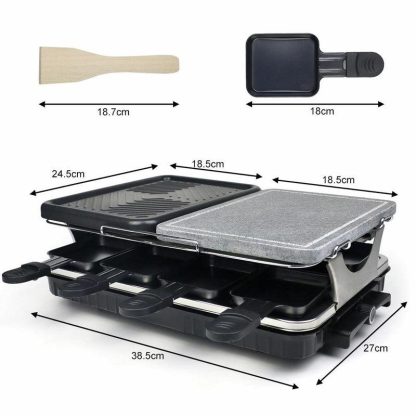 Outdoor Play |  Dual Raclette Table Grill with Non-Stick Grilling Plate & Cooking Stone Outdoor Play Outdoor Play