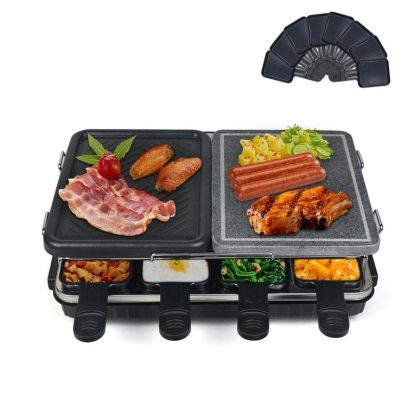 Outdoor Play |  Dual Raclette Table Grill with Non-Stick Grilling Plate & Cooking Stone Outdoor Play Outdoor Play