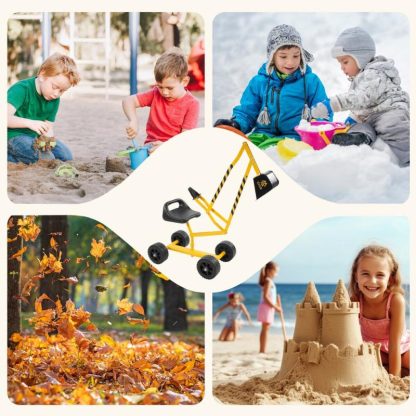 Outdoor Play |  Elevon Sand Digger Kids Rolling Excavator Ride On Toy, Outdoor Toys w/ Wheels Outdoor Play Outdoor Play